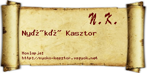 Nyókó Kasztor névjegykártya